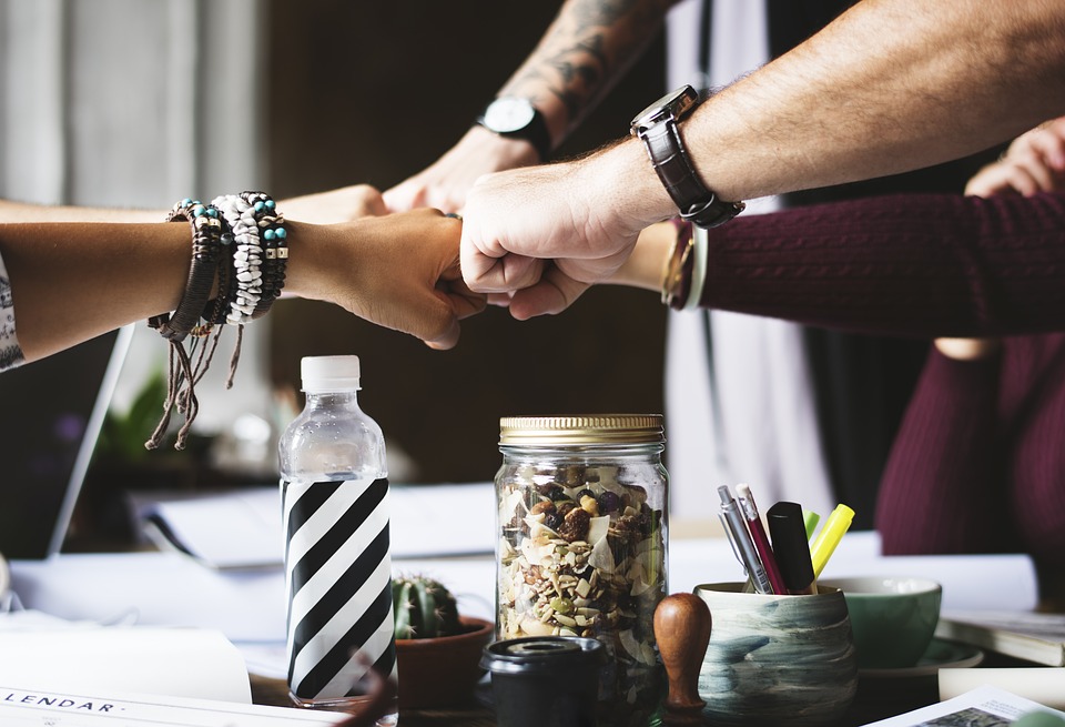 people working together